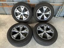 225/60R17 TOYO PROXES CF2 SUV 20年 4.5mm SUBARU純正ホイール 17×7J 中古ホイール付き４本セット_画像1