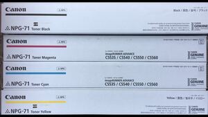  Canon многофункциональная машина NPG-71 тонер 4 -цветный набор новый товар нераспечатанный imageRUNNER ADVANCE C5560/C5560F/C5550/C5550F/C5540 /C5540F/C5535/C5535F