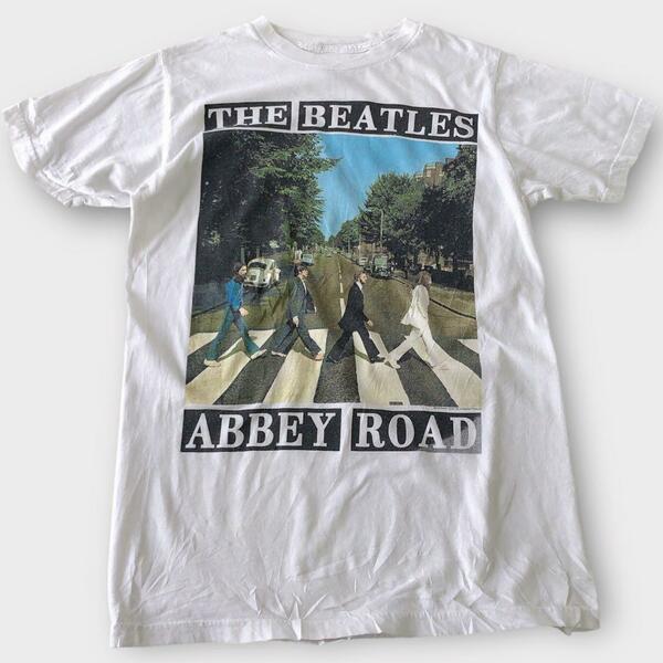 BEATLESS Abbey Road print T-shirt 半袖　Tシャツ M　L 白　ジャケット写真　アビーロード　ビートルズ