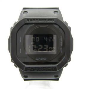 T9880☆CASIO G-SHOCK デジタル DW-5600BB【3229】DW-5600BB-1JF カシオ Gショック 中古品【時計】