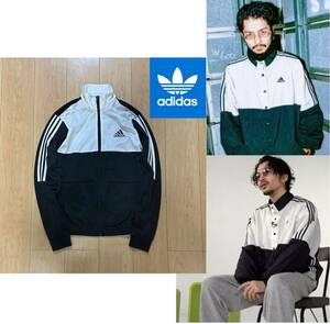 早い者勝ち 送料230円 アディダス adidas ジャージ トレフォイル オリジナルス ベッケンバウアー ATP トラックジャケット ロゴ ライン 黒 M