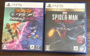 【PS5】 ラチェット＆クランク パラレルトラブル、スパイダーマン　マイルズ・モラレス　セット売り