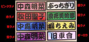 [ free shipping ] Kirakira name sticker . liking . character . draw up @ custom-made special order Nakamori Akina .... Hayami Yu Koizumi Kyoko Matsuda Seiko Yamaguchi Momoe 