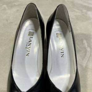 【試し履き程度】日本製 '高級感/LANVIN PARISランバン 本革 ミドルヒール / パンプス 24〜24.5cm 5レディース 婦人靴 フォーマルシューズの画像4