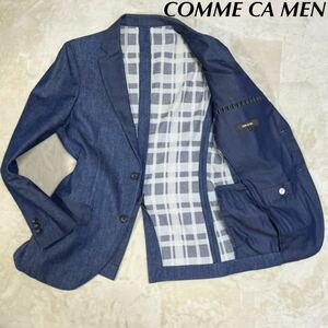  обычная цена 4.2 десять тысяч иен / превосходный товар : Comme Ca men COMME CA MEN tailored jacket индиго Denim подкладка проверка casual S размер стоимость доставки 410 иен 