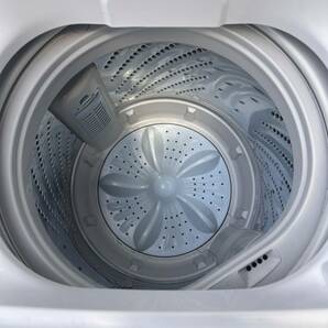 P # ハイセンス 全自動 洗濯機 4.5kg ホワイト HW-K45E 最短10分洗濯 真下排水 予約機能 スリム 風乾燥 強力洗浄 の画像2