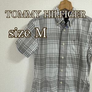  TOMMY HILFIGER トミーヒルフィガー チェック柄 半袖シャツ メンズ