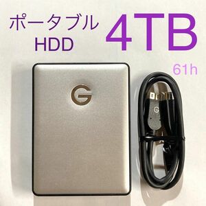 ★ 4TB ポータブルHDD G drive mobile ポータブルハードディスク USB3.0 中古 ★ 0G06074