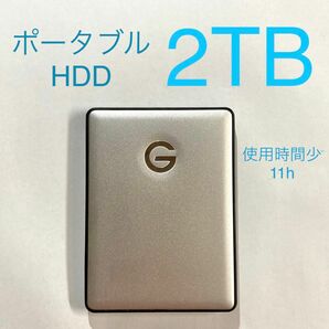 ★ 2TB ポータブルHDD G drive mobile 0G06072 ポータブルハードディスク USB3.0 中古 ★