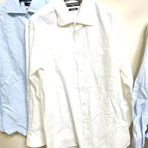 S2 まとめて Jean-Paul Boss 3枚セット 福袋 MIX 16 1/2 L 白色 水色 長袖 ボタン シャツ カッターシャツ ワイシャツ アメリカ 古着 メンズ_画像3