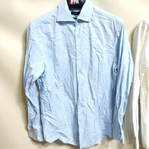 S2 まとめて Jean-Paul Boss 3枚セット 福袋 MIX 16 1/2 L 白色 水色 長袖 ボタン シャツ カッターシャツ ワイシャツ アメリカ 古着 メンズ_画像4