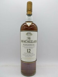 未開栓 洋酒 マッカラン 12年 エレガンシア THE MACALLAN ELEGANCIA 1000ml 40% 送料無料