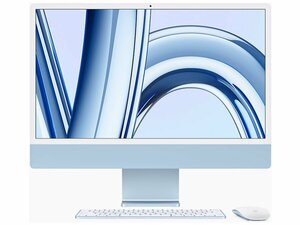 未開封品 MQRC3J/A [ブルー] iMac 24インチ Retina 4.5Kディスプレイモデル CPU: M3チップ(8コアCPU・8コアGPU) メモリ:8GB SSD:256GB