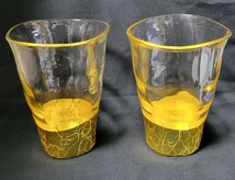 未使用品　貫入　一口グラス　２個　本金箔　箔一　ガラス　ビールグラス　アルコールグラス_画像3