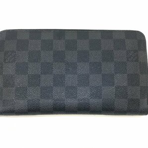 Louis Vuitton ルイヴィトン ジッピー・オーガナイザー ダミエ N63077 ラウンドファスナー ブラック 2つ折り 長財布 F04-19の画像2