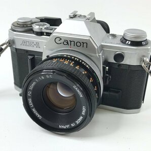 1円～ Canon キャノン AE-1 FD 50mm 1:1.8 S.C. 通電OK ジャンク 一眼レフ フィルムカメラ G04-22の画像1