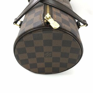 1円～ 美品 LOUIS VUITTON ルイヴィトン ダミエ パピヨン N51303 ハンドバッグ ブラウン 筒型 F04-66の画像3