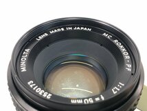 美品 minolta ミノルタ mc rokkor-pf f=50mm 1.7 カメラ レンズ ① F04-80_画像7