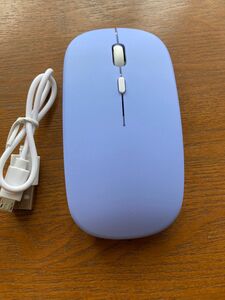 【最安値】 Bluetooth+2.4GHzデュアルモード充電式 薄型 ワイヤレスマウス　藤色