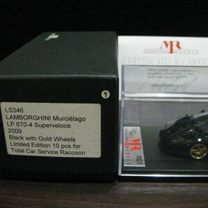 MR Collection 1/43 Lamborghini Murcielago LP640-4 SV Black & Gold Wheel Ltd 10 pcsの画像5