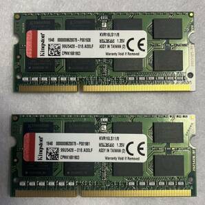 Kingston KVR16LS11/8 99U5428-018.A00LF DDR3-1600 PC3-12800 8GB 2枚 16GB PCメモリの画像1