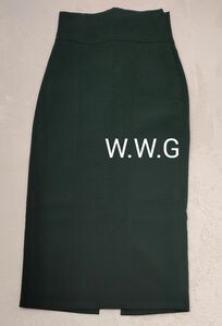 W.W.G ダークグリーン　 タイトロングスカート　F