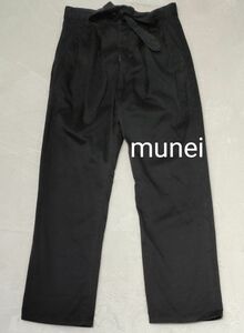 munei 黒　ストレートパンツ