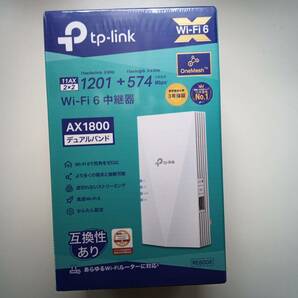 新品未使用未開封 TP-Link Wi-Fi 無線LAN 中継器 Wi-Fi6 対応 1201 + 574Mbps 11ax/ac APモード ギガ有線LANポート RE600X/Aの画像1