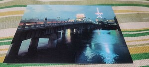 1685　絵葉書　松江　夜の松江大橋