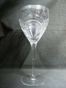 A4860 メーカー印有 クリスタルガラス カット模様 ワイングラス