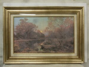 Art hand Auction E2700 Albert Rigolotto Reproduction de paysage d'automne M8 encadré, peinture, peinture à l'huile, Nature, Peinture de paysage