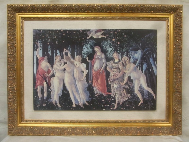 E2739 Sandro Botticelli Primavera Keramiktafelgemälde, gerahmte religiöse Malerei, Kunstwerk, Malerei, Andere