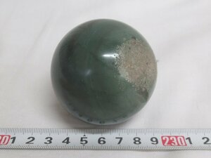 M3187 緑石 丸玉 天然石 径6cm