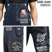 【2024年モデル！送料無料！】THE BRAVEMAN×BETTY BOOP　オーバーオール　BBB-2408－インディゴ－サイズL_画像2