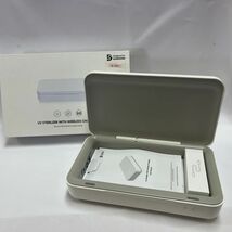 【ジャンク 送料込】未使用品 SAMSUNG 紫外線雑菌除去装置 ワイヤレス充電も可能 ホワイト R21P008W 動作未確認◆N4-464_画像1