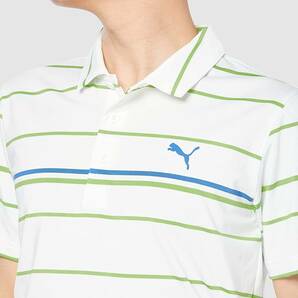 新品 プーマ ゴルフ 半袖 ボーダー ポロシャツ XLサイズ 535141-05 ストレッチ メンズ ゴルフウェア ゴルフシャツ PUMA GOLFの画像4