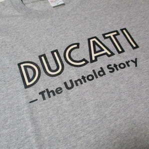 【DUCATI ビンテージロゴ 半袖Tシャツ】希少 ◎杢グレー 半袖Tシャツ 新品 M寸 L寸 検/ドカティ デスモ の画像5