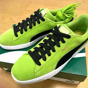 【新品】 PUMA SUEDE プーマ スエード 黄緑 黒 11 29 clyde adidas campus converse ct one star vans old skool slip on era authenticの画像1