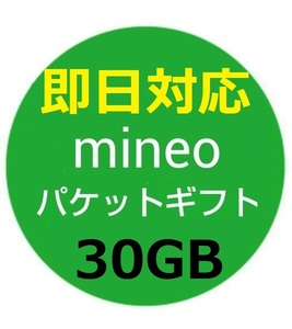 【@30.0円～／GB】30GB(30000MB) パケットギフト mineo【即日対応】