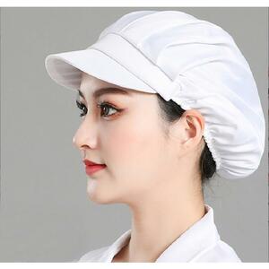 衛生帽 2個セット 全布 白 つば付き 衛生キャップ 調理用帽子 食品工場 キッチン帽子 洗濯可能 フリーサイズ 男女兼用