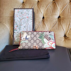 GUCCI　ラウンドファスナー長財布　GGスプリーム