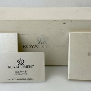 【1円～】K2617 ROYAL ORIENT ロイヤルオリエント オリエント 手巻き 腕時計 WE0021EG アナログ 白文字盤 純正尾錠 メンズ時計 現状稼働品の画像10