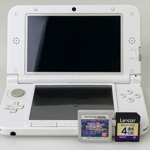 【1円出品】K2623 任天堂 NINTENDO 3DS LL SPR-001 ホワイト アイカツ SDHC 4GB 動作確認済み 初期化済み ソフト SDHCカードありの画像1