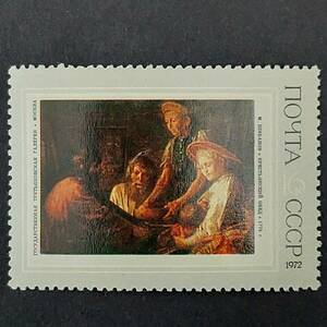 J419sobieto ream . stamp fine art stamp [M.sibanof. [ agriculture .. . meal ](1774 year work, country .tore chaco f art gallery place warehouse )]1972 year issue unused 