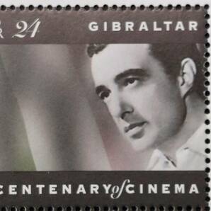 J477 ジブラルタル切手「映画公開100年記念ハリウッドスター(バーグマン、デシーカ、デートリッヒ、オリビエ)4種小型シート」1995年 未使用の画像4