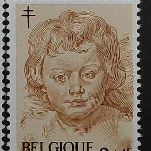 J507 ベルギー切手「バロック期のフランドルの画家『ルーベンスの子供・天使の絵画切手』(結核予防寄付金付き)6種完」1963年発行 未使用の画像6