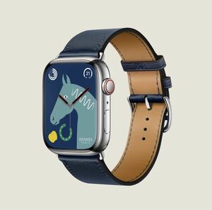 新品 Apple Watch Herms アップル エルメス シンプルトゥール 45 mm ネイビー