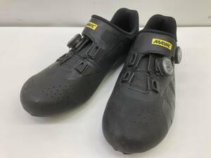 ★◆【USED】MAVIC ロードバイクシューズ 25cm 黒 ブラック ダイヤル式 自転車 INDEXENERGYTRASFER80 マヴィック 60サイズ