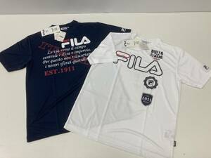 ★◆【未使用】FIRA 半袖 Tシャツ 2枚セット ネイビー 白 スポーツウェア Lサイズ DRY メンズ 60サイズ