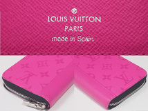 ◆ミウラ◆ルイ・ヴィトン LOUIS VUITTON タイガ ラマ ジッピーウォレット ヴェルティカル 長財布 M30780 フューシャ_画像6